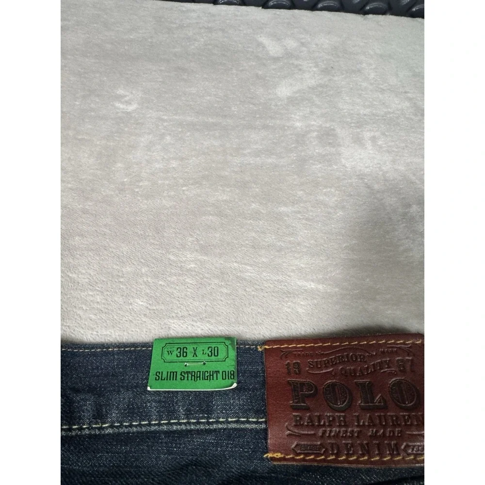 Polo Ralph Lauren Slim Straight 018 Jeans Size 36x30 Blue NWT